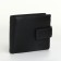Male purse on the button, black color