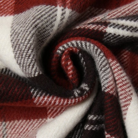Elf blanket, 140x200 cm, white/terracotta/brown, New Zealand wool 70%, PE 30%-2