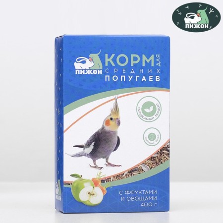 Feed "Pijon" for medium parrots, with vegetables and fruits, 400 g