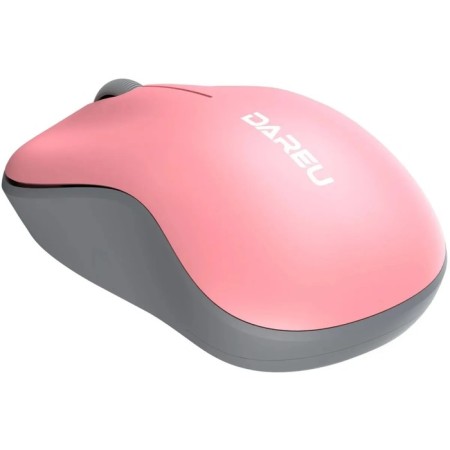 Mouse Dareu Wireless LM106G Pink-Grey (pink with gray), DPI 1200, receiver 2.4GHZ-2