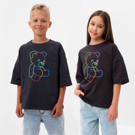 Children's Minaku T -shirt "Gummy Bear", graphite color, height 152 cm