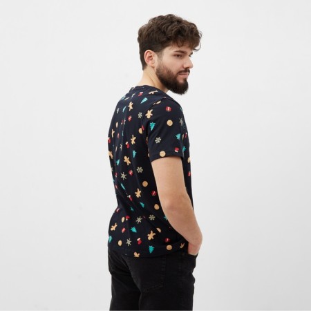 Men's T -shirt KAFTAN "XMAS FAMILY" R.50, black-9