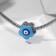 Talisman "Fatima Eye" Flower, color in silver