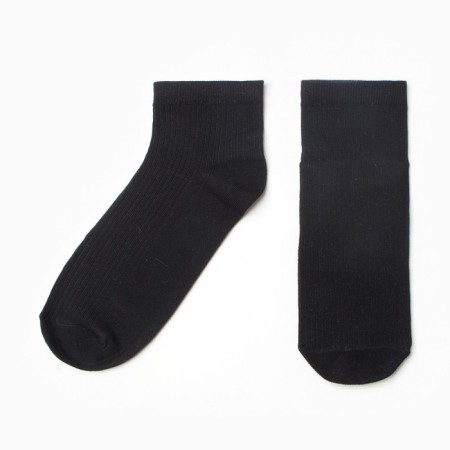 Women's socks shortened, black color, rr 23-25