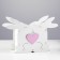 Kashpo wooden "bunnies" 16.5x25.4x8.6 cm white/pink