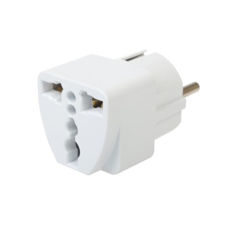 The adapter is universal, to the Asian fork, s/h, 16a, 230V, 1300W, IP20, white, 27405 6, Duwi-1