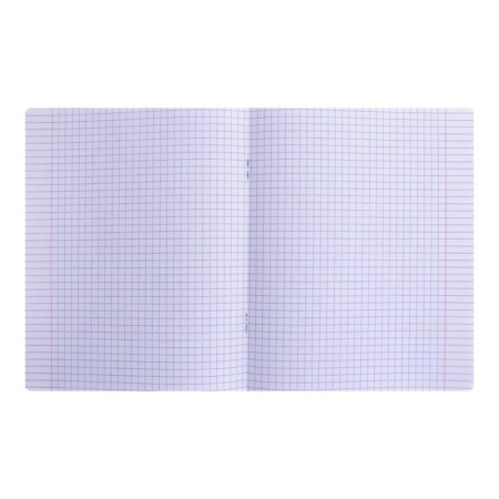 Notebook 12 sheets in a cage plain "Classic with a corner", cover coated cardboard, VD-LK, block No. 2 (gray sheets), mix-1