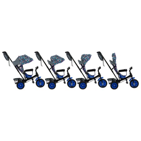 Three-wheeled bicycle Vivat1 Print abstraction of dark blue/orange-2