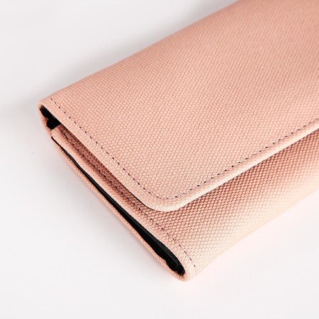 Women's wallet on the button, powder color-2
