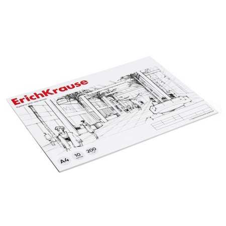Album for drawing A4, 10 sheets, block 200 g/m², glue, erichkrause, horizontal frame-1