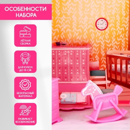 House for dolls "Puppet House" with furniture and accessories-4