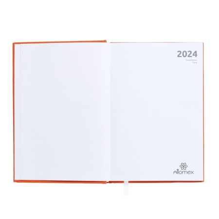 Dated diary 2024, A5, 176 sheets, Attomex.even, Bumvinyl cover, Lasse, Blok 70 g/m2, Orange-2