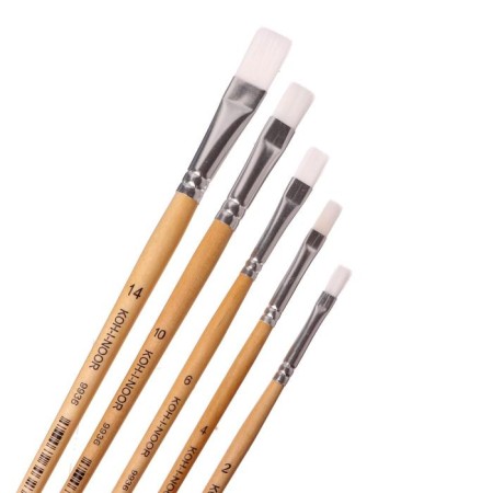 System Synthetics 5 pieces Koh-I-Noor No. 2/4/6/14, flat, blister-1