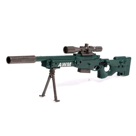 Sniper Rifle robot transforms, with metal elements-3