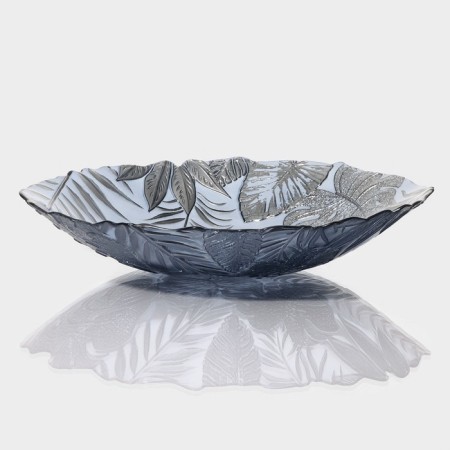 Glass salad "Arabis", d = 33 cm, blue color