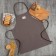 Apron Ethel Kitchen 60x70 cm, col. Gray, 100% HL, sarzha 220 g/m2
