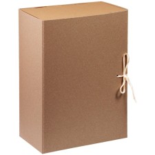 Archive box with ties, 150 mm, binding cardboard, calligrata isolate, without coating, MGK valve, up to 1400 sheets