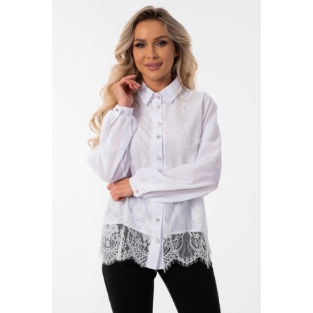 Female blouse, size 42, white color-5