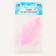 Feather for decor, size: 20-24 cm, pink color