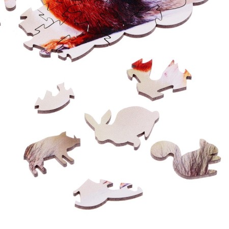 Figure puzzle "Squirrel with a nut", 68 parts, 18.5 × 17.5 cm-3