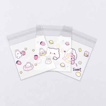 BOPP package with sticky tape, "Korean style", 10*10+3cm mix