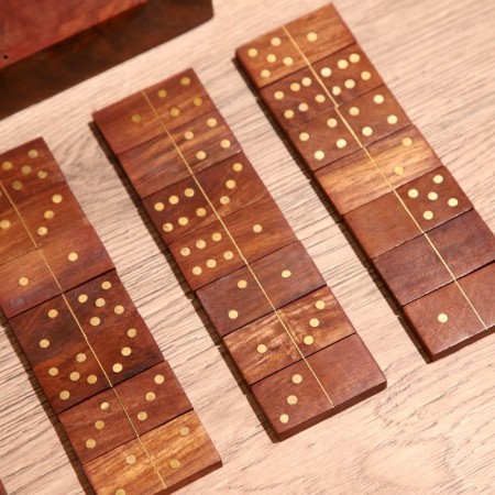 Game table "Domino" 20x7x5.5 cm, tree shisham-4