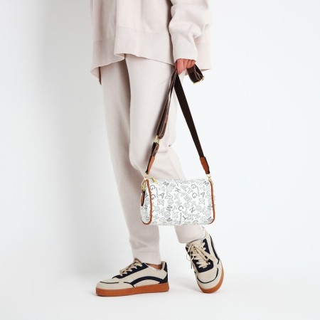 Bag Cross-Bodi with a zipper, white color-8