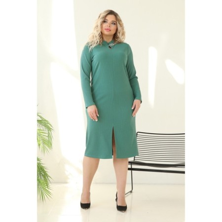 Female dress, size 50, green color-14