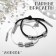 Bracelets "Demetrons" on Magnet, Love with heart, black and white color, 8 cm