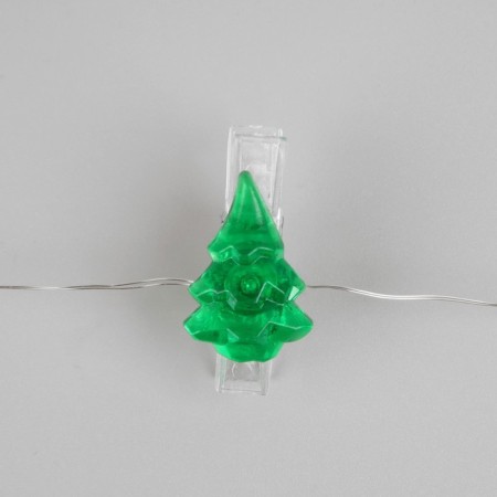 Garland “thread” 2 m dews with nozzles “clothespins”, IP20, silver thread, 20 LED, glow warm white, AAX2-4