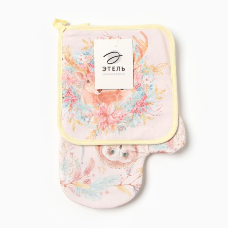 Kitchen “Fairytale Beasts” set of mittens-output 20x28cm, 19x19cm wax, 100%HL-6