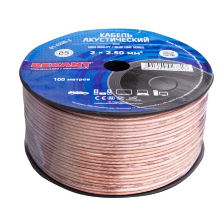 Acoustic cable Rexant Blueline, 2 x 2.50 mm², transparent, bay 100 m