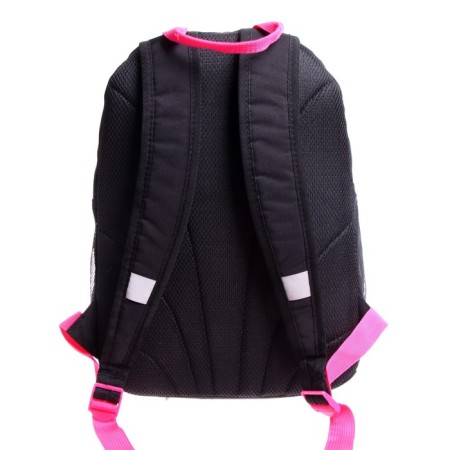 School backpack, 38 x 28 x 18 cm, Grizzly 363, ergonomic back, black/pink RG-363-11_1-4