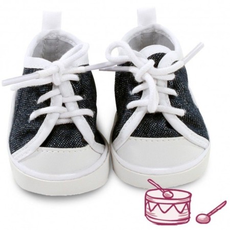 Black and white Black-and-white sneakers for doll 42-50 cm