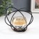 Summary Metal, glass for 1 candle "loft. Plexus of rings" black 11x12x9.5 cm