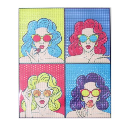 Diamond mosaic with a full filling on the subframe of Pop Art, 40 × 50 cm-4