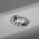 Ring "Star", white-silver color, dimensionless