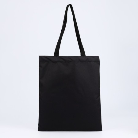 Shoper bag without fastening, black color-6