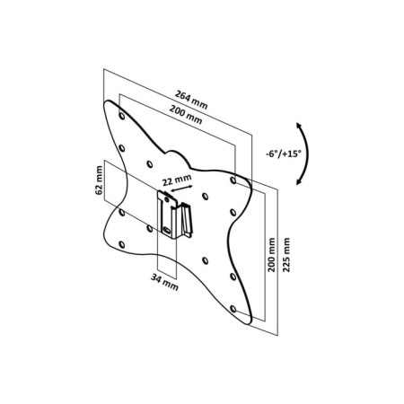 Le’ster LST-201.01.01 bracket for TV, fixed, 10-55 ", 21 mm from the wall, black-4