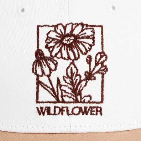 Women's cap Wildflower, white color, rr 56-6