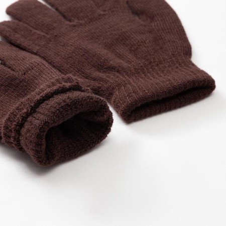 Children's gloves minku "plain", col. Brown, rr 16 (10-12 years)-1