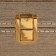 Casket to the leatherette to the clock 10 "Cosmos. Gold" 8x25x20 cm