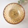 Glass vase for fruits with a holder, d = 22.5 cm, gold color
