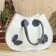 Bag for a bathhouse and sauna "Style", with oak leaflets, white