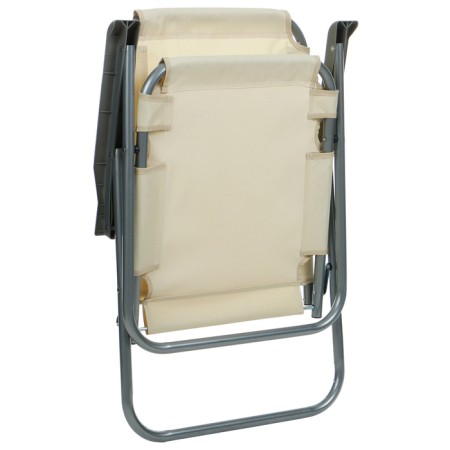 Folding chair, 55 x 54 x 88 cm, up to 120 kg, beige color-7