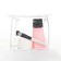 Cosmetic bag with lightning, white/transparent color