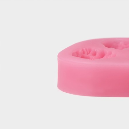 Silicone Mold "cones", 10.2 × 7 × 1.6 cm, pink color-3