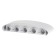 Front Fatter "Permeosphere", FSD-066, 10 W, 3000K, 5 rays, IP65, 220 V, plastic, white 10084