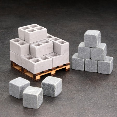 Wisks for whiskey "only for men", on a pallet with a concrete designer, natural steat, 9 pcs-4