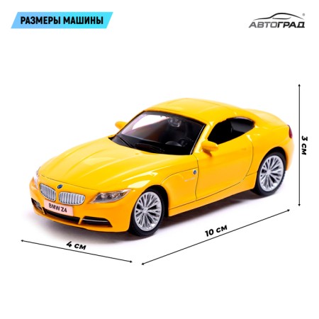 Metal machine BMW Z4, 1:43, yellow color-1